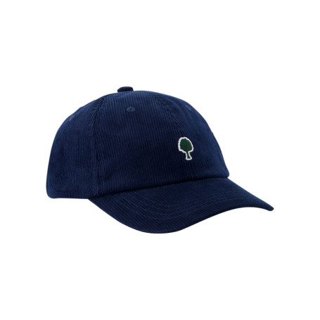 Casquette en coton recyclé côtelé bleu marine...