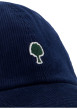 Thumbnail Casquette en coton recyclé côtelé bleu marine ornée du logo brodé - Image 3