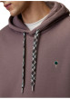 Thumbnail Sweat prune avec un col à capuche agrémenté de cordons multicolores - Image 4