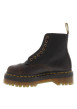 Thumbnail Bottines Sinclair en cuir brunes à talon plateau pourvues d'une fermeture zippée - Image 3