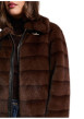 Thumbnail Blouson marron pourvu d'une coupe droite et d'un col à revers - Image 5