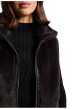 Thumbnail Blouson noir sans manche à coupe droite pourvu d'un col montant - Image 5