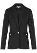 Thumbnail Blazer noir à coupe ajustée pourvu d'un col à revers et de manches longues