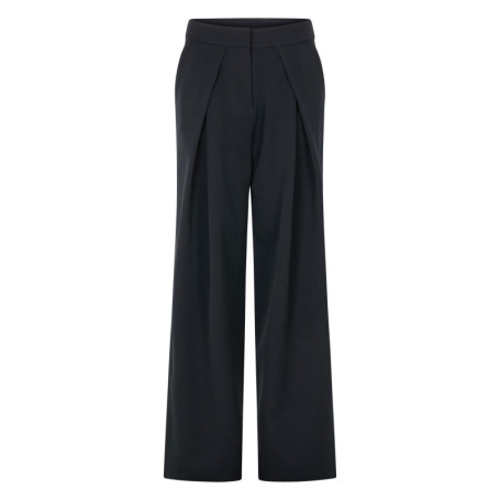 Pantalon chino marine à coupe ample pourvu d'un...