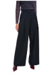 Thumbnail Pantalon chino marine à coupe ample pourvu d'un effet drapé à l'avant - Image 3