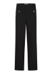 Thumbnail Pantalon chino noir pourvu d'une coupe droite et de plis à l'avant