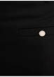 Thumbnail Pantalon chino noir pourvu d'une coupe droite et de plis à l'avant - Image 2