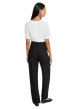 Thumbnail Pantalon chino noir pourvu d'une coupe droite et de plis à l'avant - Image 4