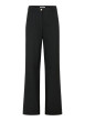 Thumbnail Pantalon chino noir à coupe droite pourvu de passants pour la ceinture