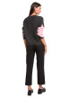 Thumbnail Pantalon chino noir pourvu d'une coupe droite et de plis à l'avant - Image 4