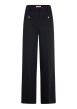 Thumbnail Pantalon chino marine pourvu d'une coupe ample et de plis à l'avant