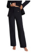Thumbnail Pantalon chino marine pourvu d'une coupe ample et de plis à l'avant - Image 3