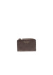 Thumbnail Porte-monnaie chocolat à motif monogramme muni d'un zip et d'un bouton-pression