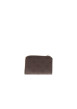 Thumbnail Porte-monnaie chocolat à motif monogramme muni d'un zip et d'un bouton-pression - Image 2