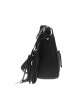 Thumbnail Sac à bandoulière noir incurvé pourvu d'une anse réglable à boucle argentée - Image 2