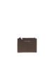 Thumbnail Portefeuille marron en simili-cuir souple avec le logo embossé argenté