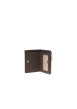 Thumbnail Portefeuille marron en simili-cuir souple avec le logo embossé argenté - Image 3