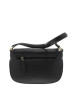Thumbnail Sac à bandoulière noir en simili-cuir grainé et fermeture à rabat - Image 3