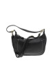 Thumbnail Sac à bandoulière noir en simili-cuir grainé et fermeture zippée