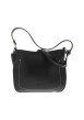 Thumbnail Sac à bandoulière noir en simili-cuir grainé et fermeture zippée