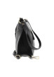 Thumbnail Sac à bandoulière noir en simili-cuir grainé et fermeture zippée - Image 2