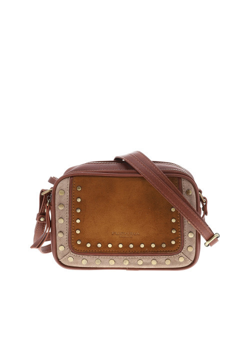 Sac à bandoulière bi-matière pourvu de 2...
