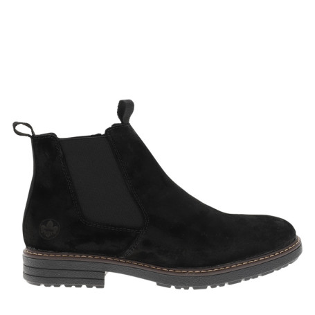 Boots en cuir noir munies d'un zip et d'un...