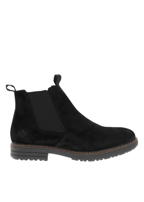Boots en cuir noir munies d'un zip et d'un...