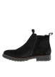 Thumbnail Boots en cuir noir munies d'un zip et d'un soufflet élastiqué - Image 3