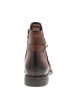 Thumbnail Boots en cuir cognac à talon décroché bas dotées d'un zip latéral - Image 4