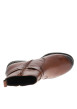 Thumbnail Boots en cuir cognac à talon décroché bas dotées d'un zip latéral - Image 5