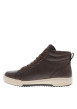 Thumbnail Bottines en cuir grainé chocolat munies de lacets et d'un zip latéral - Image 3