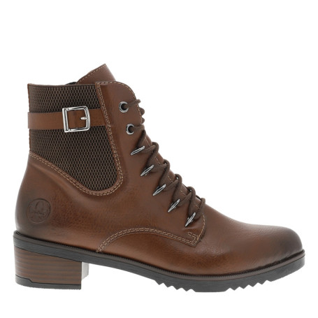Bottines marron à talon décroché moyen munies...