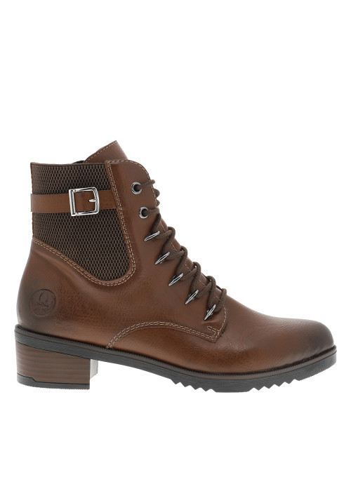 Bottines marron à talon décroché moyen munies...