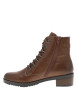 Thumbnail Bottines marron à talon décroché moyen munies de lacets et d'un zip latéral - Image 3
