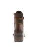 Thumbnail Bottines marron à talon décroché moyen munies de lacets et d'un zip latéral - Image 4