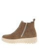 Thumbnail Boots brunes à talon compensé cranté pourvues d'un zip latéral - Image 3