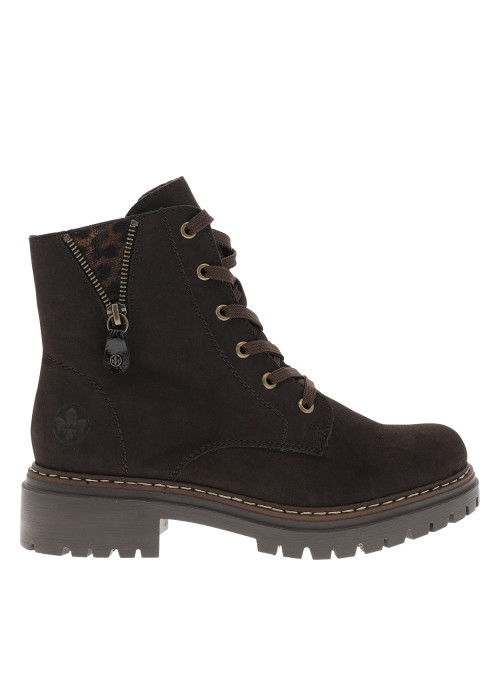 Bottines marron à talon décroché bas pourvues...
