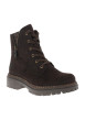 Thumbnail Bottines marron à talon décroché bas pourvues de lacets et d'un zip latéral - Image 2