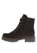 Thumbnail Bottines marron à talon décroché bas pourvues de lacets et d'un zip latéral - Image 3