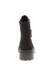 Thumbnail Bottines marron à talon décroché bas pourvues de lacets et d'un zip latéral - Image 4