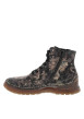 Thumbnail Bottines à revêtement fleuri multicolore dotées de lacets et d'un zip latéral - Image 3