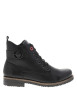 Thumbnail Bottines noires à talon décroché bas munies de lacets et d'un zip latéral