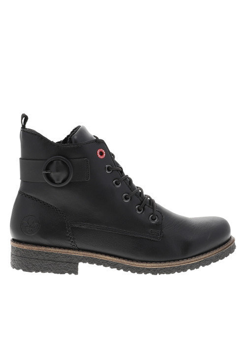 Bottines noires à talon décroché bas munies de...