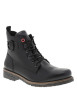 Thumbnail Bottines noires à talon décroché bas munies de lacets et d'un zip latéral - Image 2