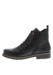 Thumbnail Bottines noires à talon décroché bas munies de lacets et d'un zip latéral - Image 3