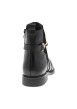 Thumbnail Boots en cuir noir à talon décroché bas dotées d'un zip latéral - Image 4