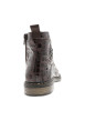 Thumbnail Bottines marron à talon décroché bas pourvues de lacets et d'un zip latéral - Image 4