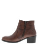 Thumbnail Boots marron à talon décroché haut ornées d'une boucle décorative sur la tige - Image 3