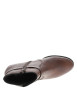 Thumbnail Boots marron à talon décroché haut ornées d'une boucle décorative sur la tige - Image 5